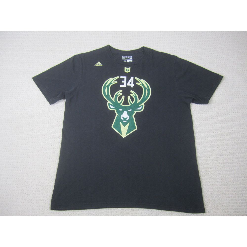 Milwaukee Bucks Shirt‎ Mens Large Black Giannis Antetokounmpo Basketball Jersey